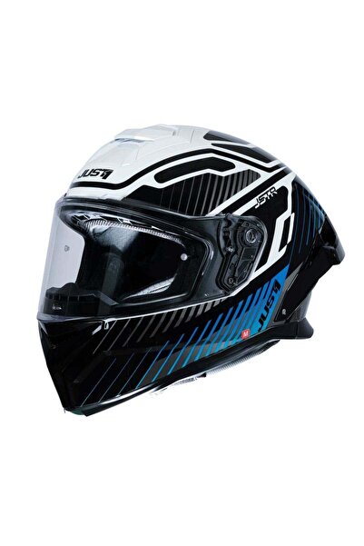 Just1 Casca moto integrala J-STR TACTICAL,albastru alb lucios,marime XL