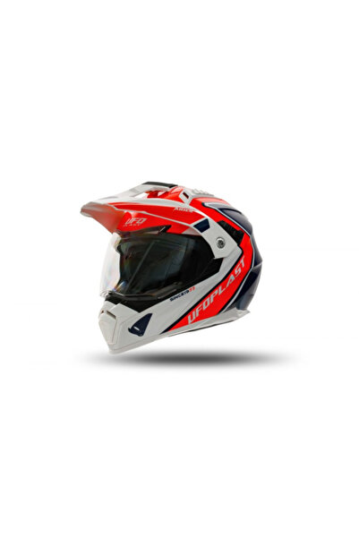 UFO Casca enduro/ATV Aries, culoare negru/rosu/alb, marimea XS