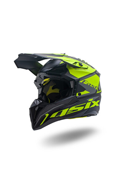 Asix Casca motocross/atv 189, culoare negru/verde, marime S