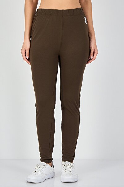 Juicy Couture Women Full Length Brand Logo Leggings, Brown