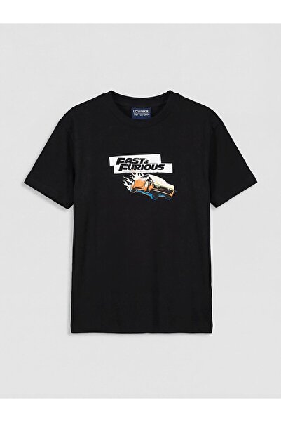 LC Waikiki Tricou pentru băieți cu imprimeu Fast & Furious LCW Kids