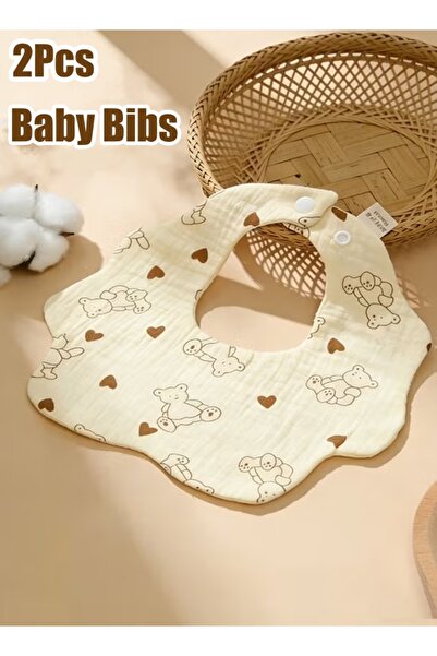 Generic 2Pcs Baby Bibs Bandana Bibs Adjustable 360 Rotating Waterproof Drool ...
