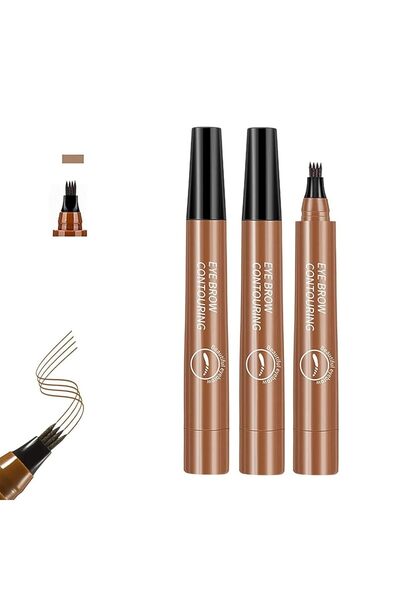 Arabest 3Pcs Quad Forked Liquid Eyebrow Pencil, Bifurcated Eyebrow Pencil,Wat...