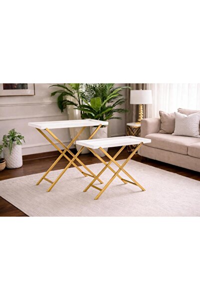 Generic طاولة تقديم الهبه طاولتين 90*35 - 80*35