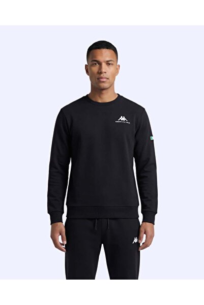Kappa Talie Crewneck Erkek Siyah Regular Sweatshirt