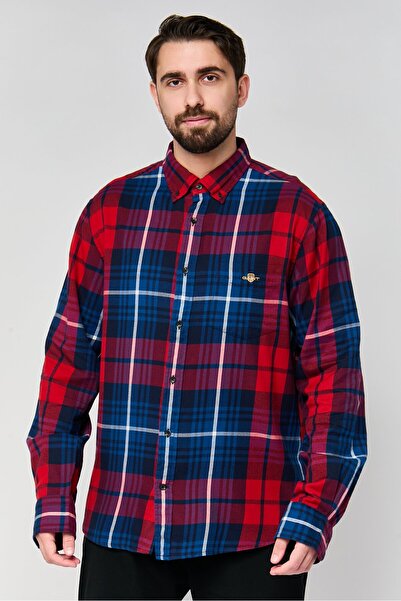 Gant Men Regular Fit Plaid Long Sleeves Casual Shirt, Multicolor