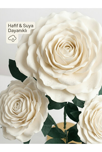 El Emeği Eva kağıdından yapılan dev guller