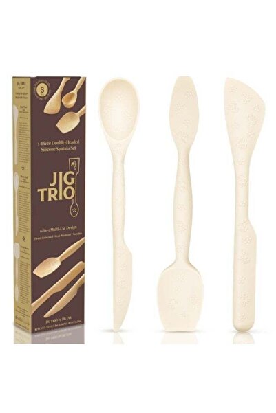 JIG JAR JIG TRIO Double Headed Silicone Spatula Set (3-Piece), BPA Free