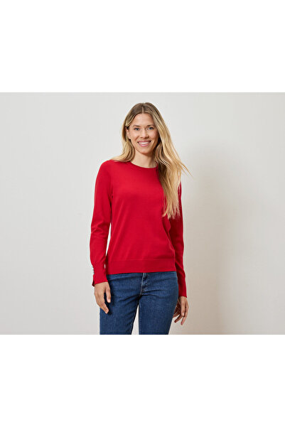 Tchibo Women's Thin Knit Sweater, Red