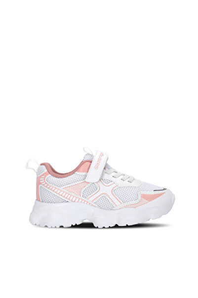 Slazenger FAST TRACK I Pantofi sport casual pentru fete, cu velcro, alb/roz