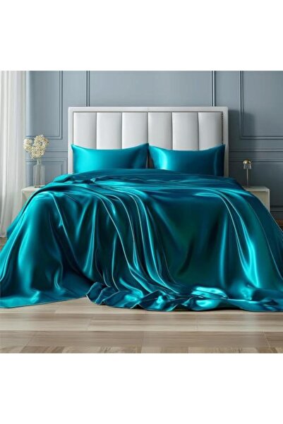 Arabest 4 Pcs Satin Sheets Set, Silky Soft Satin Bed Sheets, 1 Fitted Sheet, ...