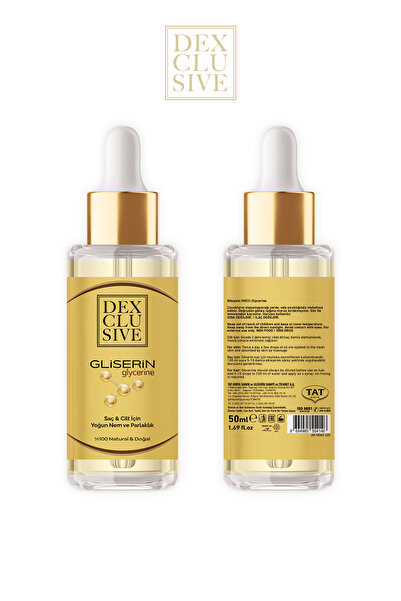 DEXCLUSIVE Gliserin %100 Doğal Saf 50 ml - Saç ve Cilt İçin Yoğun Nemlendirici Bakım