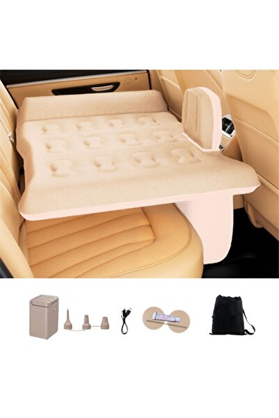 ET-LIFE Car Air Mattress, Portable Inflatable Bed with Built in Air Pump, Sto...