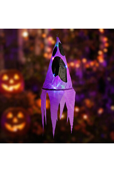 OEM Halloween lighted decoration - ghost - purple - 10 colored LEDs - hanging...