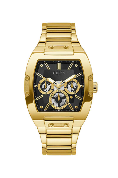 Guess ساعة ذهبية مربعة متعددة الوظائف
