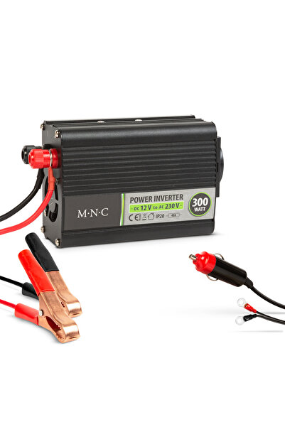 MNC Car inverter 12V 230V 300W, DC AC converter, socket, protection, fan