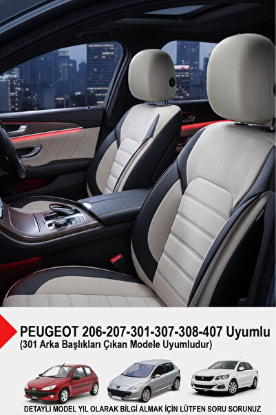 GM-DESIGN Alcantara Series Luxury Car Seat Cover - (Compatible with Peugeot 2...