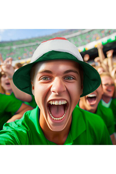 FAMİLY Hungary Supporters Hat, Red-White-Green, 20 / 28 cm