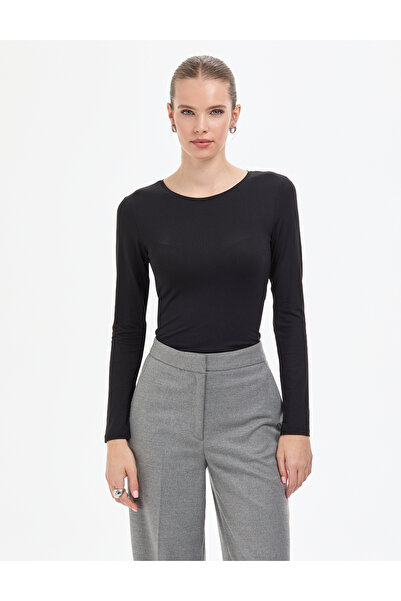 Pierre Cardin Black Slim Fit Knitted Blouse 50317061-Vr046