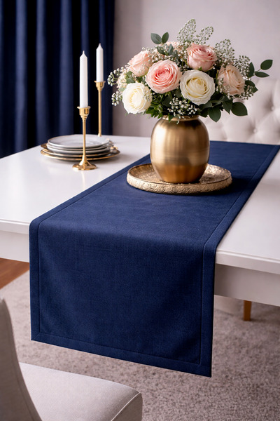 QUBA DECO Decorative Island Runner, Minimal Design, Modern Tablecloth Dining ...