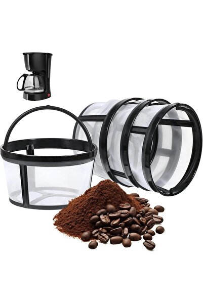 Arabest 4-Pack Reusable Coffee Filters with Handles, Nylon Basket Filters for...