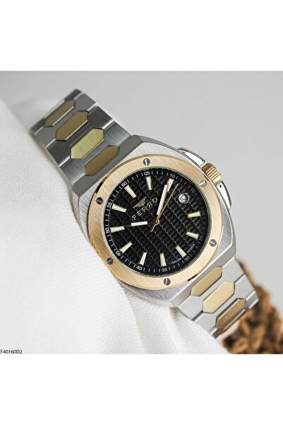 FERRO ساعة يد رجالية F40160D2 بحزام فولاذي