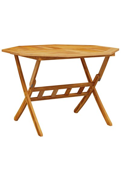 vidaxl Masă de grădină pliabilă, Ø110x75 cm, lemn masiv acacia