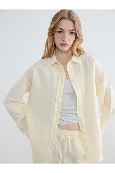 LC Waikiki Rmz Gi̇yi̇m Farkiyla Loose Fit Ke Linen Adın Gömlek