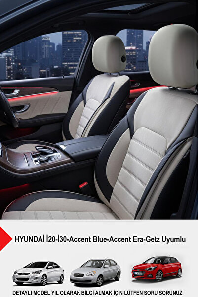 GM-DESIGN Alcantara Series Luxury Car Seat Cover - (Compatible with Hyundai İ...
