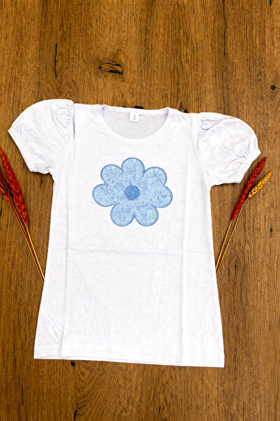 ÇLM STORE Κοριτσίστικο χτενισμένο βαμβάκι με σχέδιο μαργαρίτας