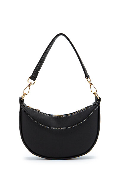 minebag Mini Half Moon Design Alisa Women's Handbag and Crossbody Bag Black