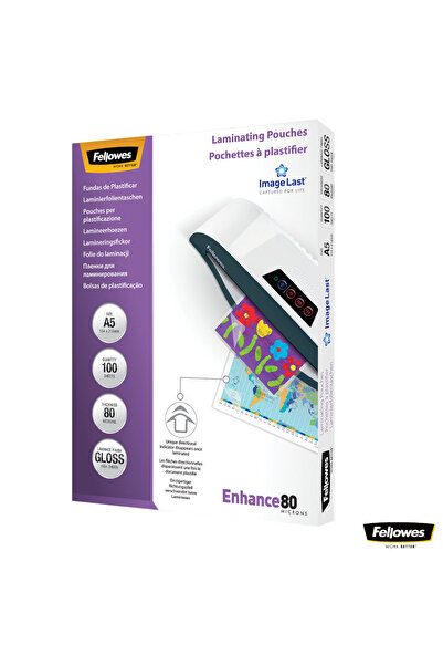 Fellowes Set de 100 folii de laminare ImageLast, format A5, 80 microni, finis...