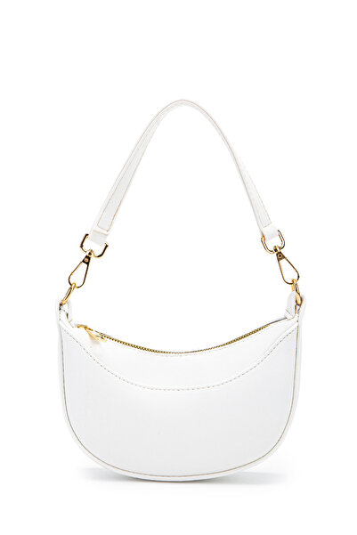 minebag Mini Half Moon Design Alisa Women's Handbag and Crossbody Bag White