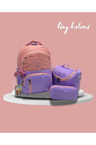 Tiny Kulomi Sade Primary School Bag Plain Satin Fabric Waterproof Primary Sch...