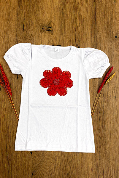 ÇLM STORE Κοριτσίστικο χτενισμένο βαμβάκι με σχέδιο μαργαρίτας