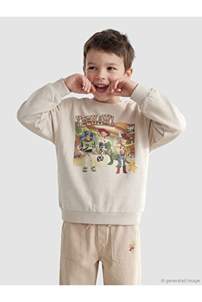 LC Waikiki Sweatshirt pentru băieți cu imprimeu Toy Story, Colecția Shining C...