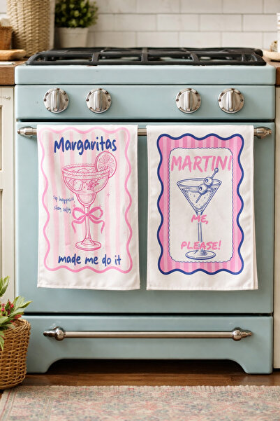 Pilloveland Patterned Kitchen Towels (Set of 2) |   30×50 cm - Margarita
