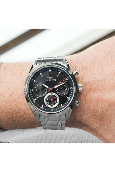 FERRO ساعة يد رجالية FM40152A2 بحزام فولاذي