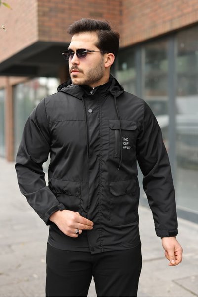 BERMUDA Men's Water and Wind Resistant Hooded Raincoat Windbreaker