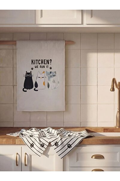 LC Waikiki LCW HOME Karışık Kedi Baskılı Kurulama Bezi 2'li 40x50 Cm