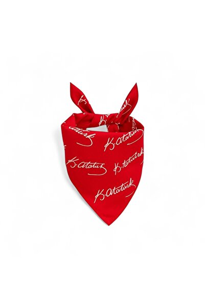 OEM Bandana Atatürk imzalı kırmızı