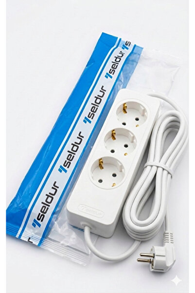 Topraklı 3'lü priz 5M Elektrikli soba için uygun
