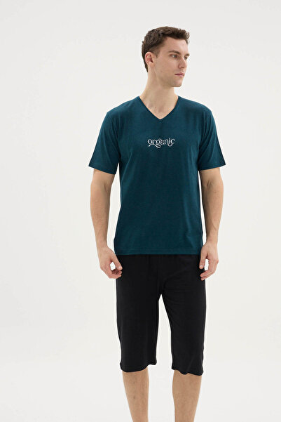 KLY Ανδρικό σετ κάπρι με λαιμόκοψη V από 95% μπαμπού για τη νέα σεζόν, με κομ...