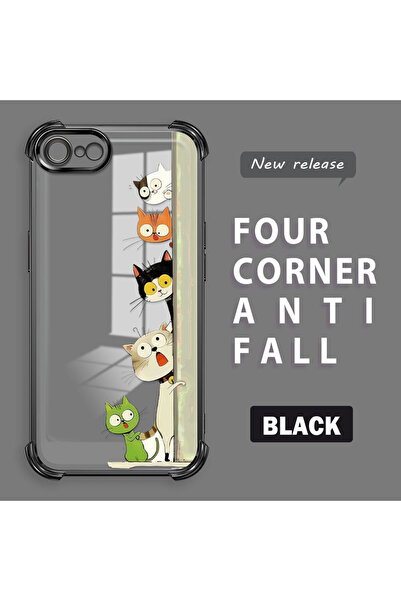 Hontinga iPhone 8 Compatible Camera Protected Transparent Soft Silicone Phone...