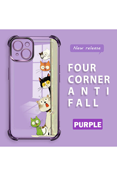 Hontinga iPhone 14 Plus Compatible Camera Protected Transparent Soft Silicone...