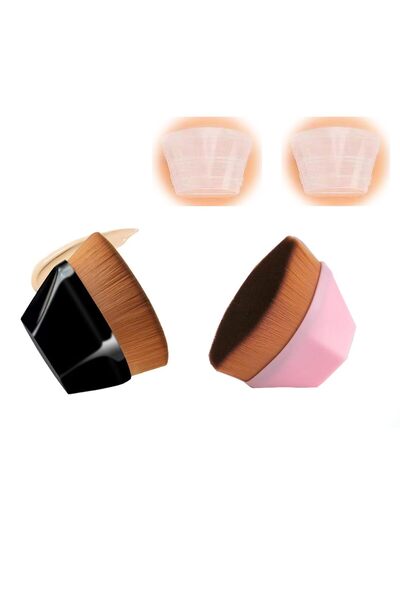 Arabest فرشاة مكياج 2 قطعة، فرشاة أساس مثالية، فرشاة مكياج مسطحة عالية الكثافة