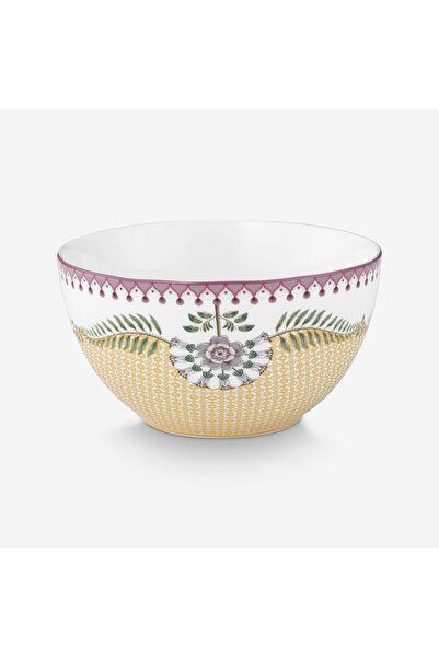 Pip Studio Lily & Lotus Yellow Porcelain Salad Bowl 15 cm