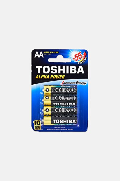 Toshiba بطاريات ألفا سوبر باور 4 قطع AA LR6