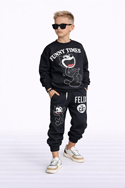 WİKİBOOM Σετ φόρμας για αγόρια με 2 κλωστές, μπλε σκούρο 16661