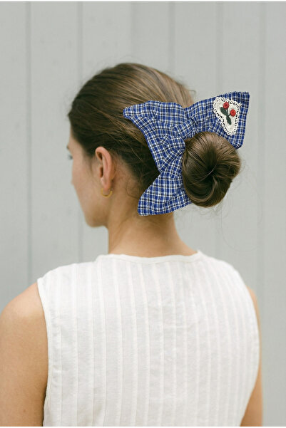 Katia&Bony Checkered Cherry Figured Blue Rubber Buckle